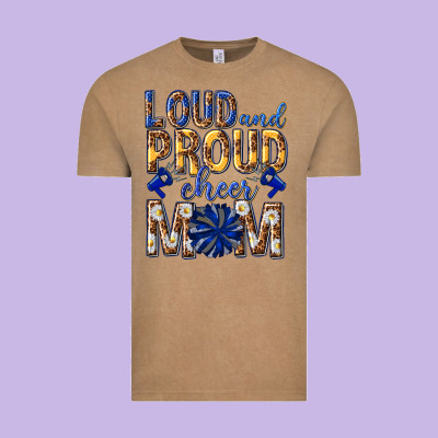 Loud And Proud Cheer Mom Vintage Tee Designed By Texasbilliewilder