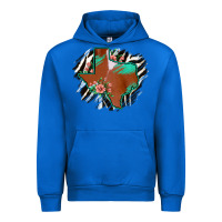 Cobalt Western Horsehide Texas Flag Urban Hoodie - Bettercallsaul