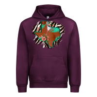 Mauve Wine Western Horsehide Texas Flag Urban Hoodie - Bettercallsaul