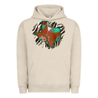 Western Horsehide Texas Flag Urban Hoodie | Teevron