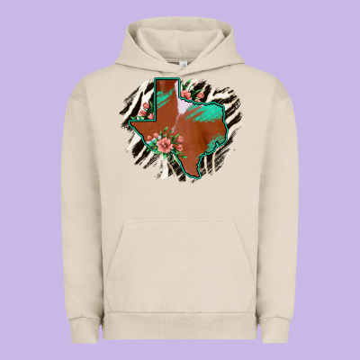 Western Horsehide Texas Flag Urban Hoodie Designed By Bettercallsaul