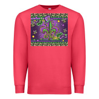 Cardinal mardi gras fleur de lis Premium Sweatshirt - MaliasSmallBusiness