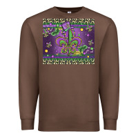Chestnut mardi gras fleur de lis Premium Sweatshirt - MaliasSmallBusiness