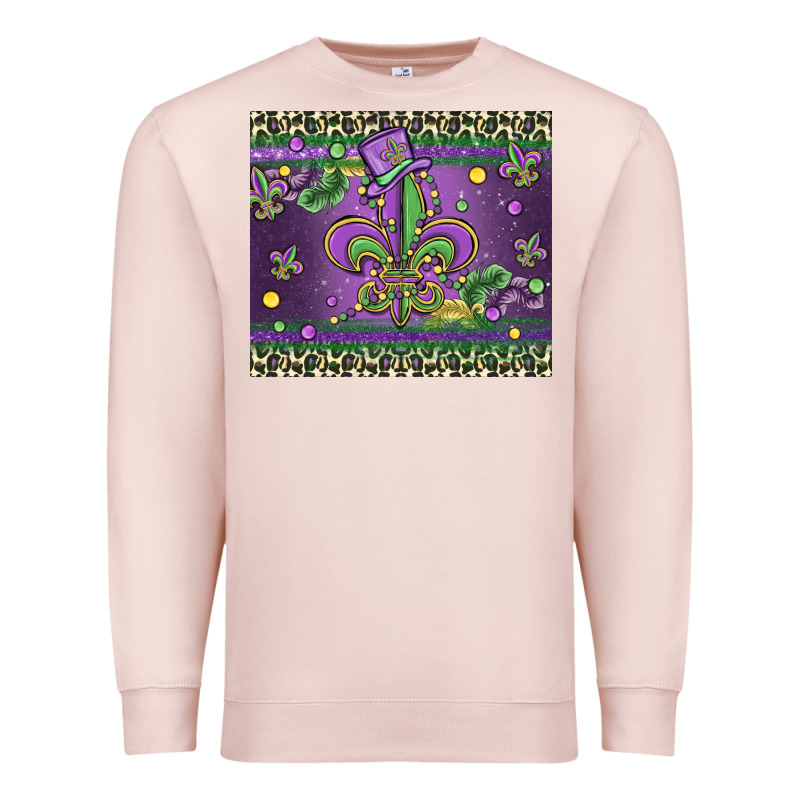 Mardi Gras Fleur De Lis Premium Sweatshirt by MaliasSmallBusiness | Teevron