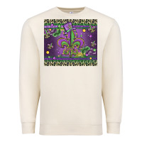 Sandshell mardi gras fleur de lis Premium Sweatshirt - MaliasSmallBusiness