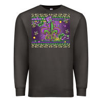 Smoke mardi gras fleur de lis Premium Sweatshirt - MaliasSmallBusiness