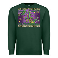 Sports Green mardi gras fleur de lis Premium Sweatshirt - MaliasSmallBusiness
