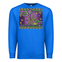 True Royal mardi gras fleur de lis Premium Sweatshirt - MaliasSmallBusiness