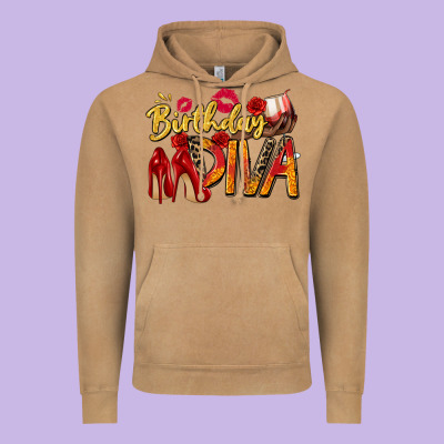 Birthday Diva Vintage Hoodie Designed By Zillion Design Studio