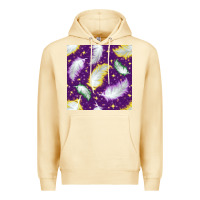 Pina Colada Mardi Gras Feathers seamless pattern Premium Hoodie - BundleAndBundleShop