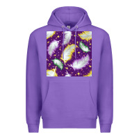 Purple Mardi Gras Feathers seamless pattern Premium Hoodie - BundleAndBundleShop