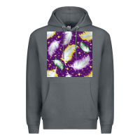 Rock Mardi Gras Feathers seamless pattern Premium Hoodie - BundleAndBundleShop