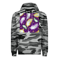 Slate Camo Mardi Gras Feathers seamless pattern Premium Hoodie - BundleAndBundleShop