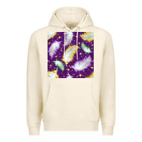 Tofu Mardi Gras Feathers seamless pattern Premium Hoodie - BundleAndBundleShop