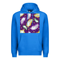 True Royal Mardi Gras Feathers seamless pattern Premium Hoodie - BundleAndBundleShop
