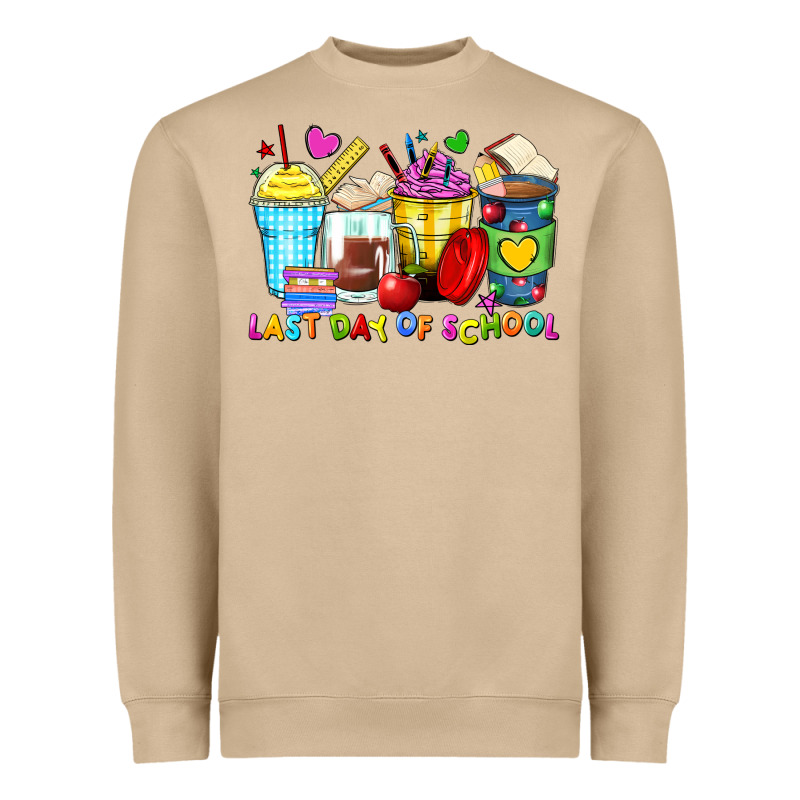 Last Day Of School Coffee Cups Heavyweight Sweatshirt by Zillion Design Studio | Teevron