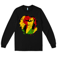 Black juneteenth fist Long Sleeve Tee - HRA Design Shop