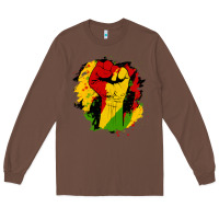 Chestnut juneteenth fist Long Sleeve Tee - HRA Design Shop