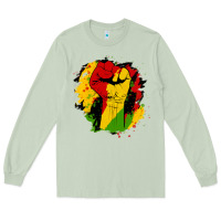 Matcha juneteenth fist Long Sleeve Tee - HRA Design Shop