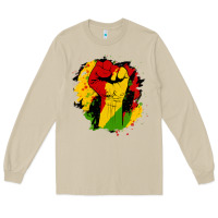 Mushroom juneteenth fist Long Sleeve Tee - HRA Design Shop