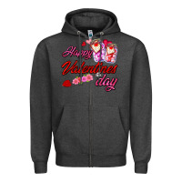 Charcoal Heather happy valentines day Zipper Hoodie - AdoDesignShop
