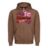 Chestnut happy valentines day Zipper Hoodie - AdoDesignShop