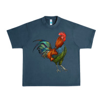 Midnight Navy rooster Urban Heavy Tee - RanaPortraitStore