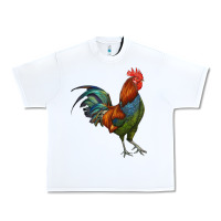 White rooster Urban Heavy Tee - RanaPortraitStore