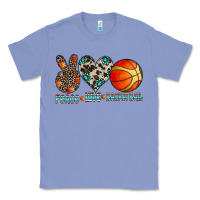 Colony Blue peace love basketball Classic Tee - CowhideDigitalArt