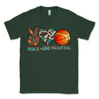 Sports Green peace love basketball Classic Tee - CowhideDigitalArt