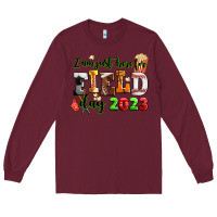 Burgundy I am just here for field day 2023 Long Sleeve Tee - AdoDesignShop