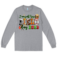 Heather Grey I am just here for field day 2023 Long Sleeve Tee - AdoDesignShop