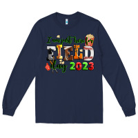 Navy I am just here for field day 2023 Long Sleeve Tee - AdoDesignShop