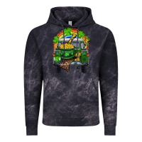 Cloud Black St Patrick's Day Truck With Pot Of Gold Horseshoe And Rainbow Vintage Hoodie - RanaPortraitStore