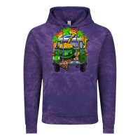 Cloud Purple St Patrick's Day Truck With Pot Of Gold Horseshoe And Rainbow Vintage Hoodie - RanaPortraitStore