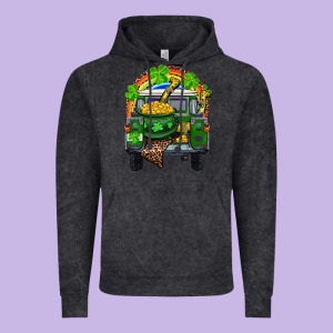 St Patrick's Day Truck With Pot Of Gold Horseshoe And Rainbow Vintage Hoodie Designed By Ranaportraitstore