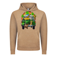 Vintage Coffee St Patrick's Day Truck With Pot Of Gold Horseshoe And Rainbow Vintage Hoodie - RanaPortraitStore
