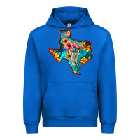 Cobalt Western Sunflower, Rose, Gemstsone, Turquoise Bull Skull Urban Hoodie - Bettercallsaul