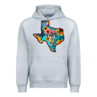 Heather Grey Western Sunflower, Rose, Gemstsone, Turquoise Bull Skull Urban Hoodie - Bettercallsaul