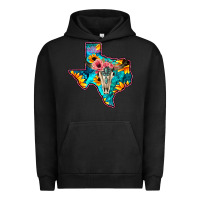 Pigment Black Western Sunflower, Rose, Gemstsone, Turquoise Bull Skull Urban Hoodie - Bettercallsaul