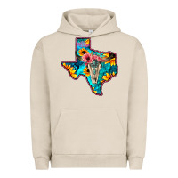 Western Sunflower, Rose, Gemstsone, Turquoise Bull Skull Urban Hoodie | Teevron