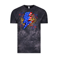 Cloud Black American lightning bolt Vintage Tee - Zillion Design Studio