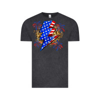 Vintage Black American lightning bolt Vintage Tee - Zillion Design Studio