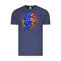 Vintage Denim American lightning bolt Vintage Tee - Zillion Design Studio