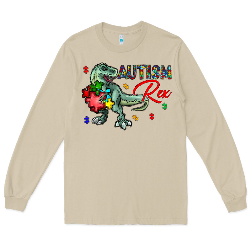 Autism Rex Long Sleeve Tee by CowhideDigitalArt | Teevron