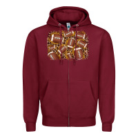 Burgundy american football background Zipper Hoodie - JahusDesignShop