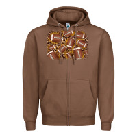 Chestnut american football background Zipper Hoodie - JahusDesignShop