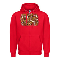 Red american football background Zipper Hoodie - JahusDesignShop