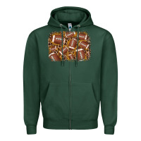 Sports Green american football background Zipper Hoodie - JahusDesignShop