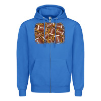 True Royal american football background Zipper Hoodie - JahusDesignShop